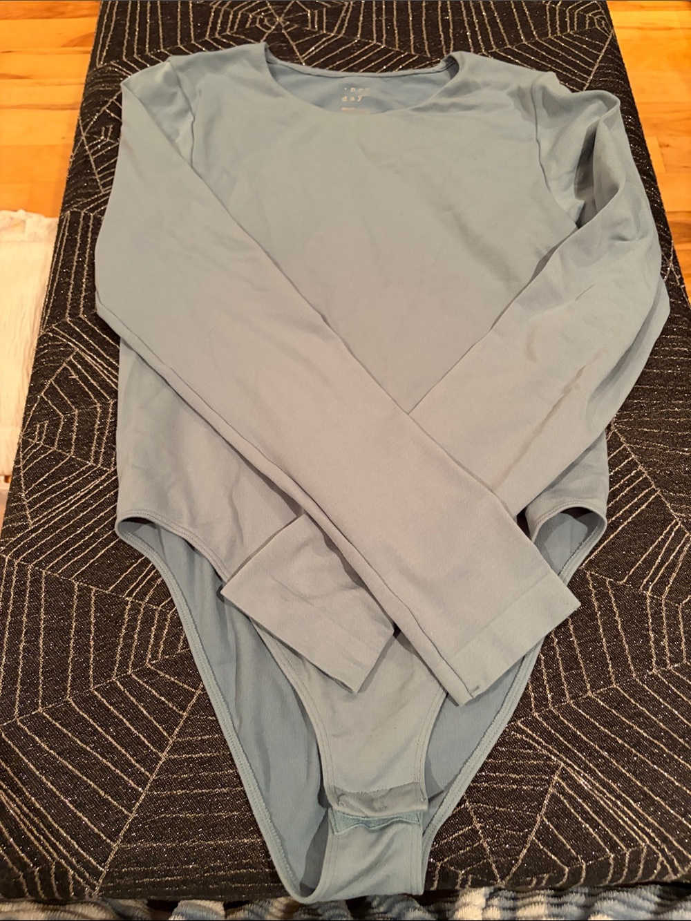 a new day Light Blue Long-Sleeve Women’s Bodysuit